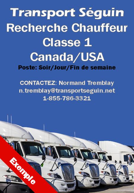 Offre emploi camionnage